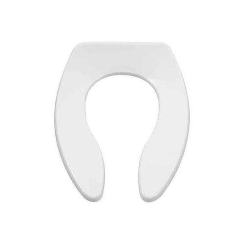 PROFLO Elongated Open Front Toilet Seat in White